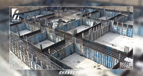ابعاد فونداسیون ساختمان ۴ طبقه
